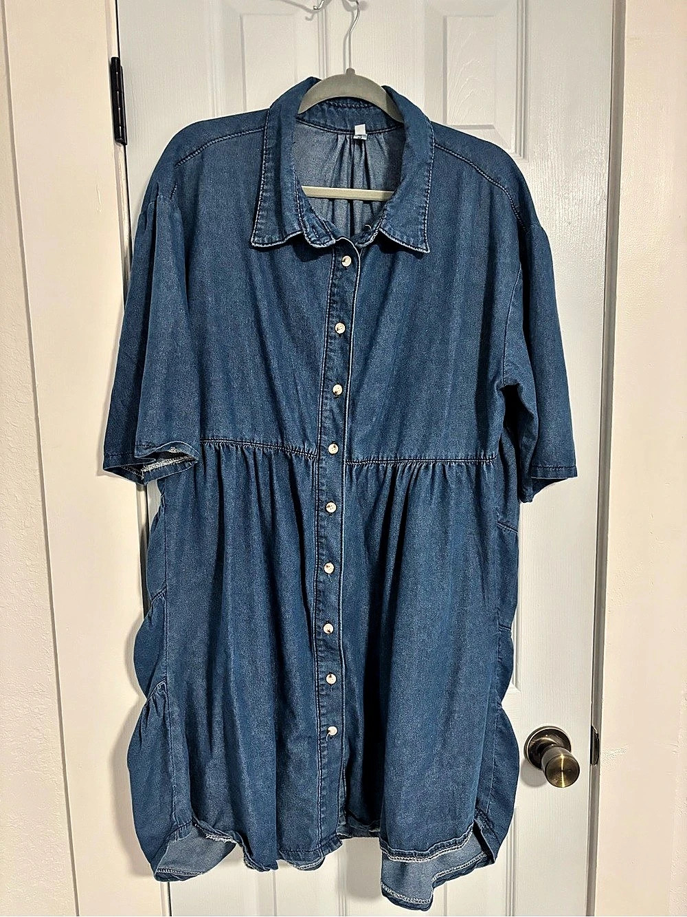 Denim Hi-Lo Mini Dress Size XXL Like New